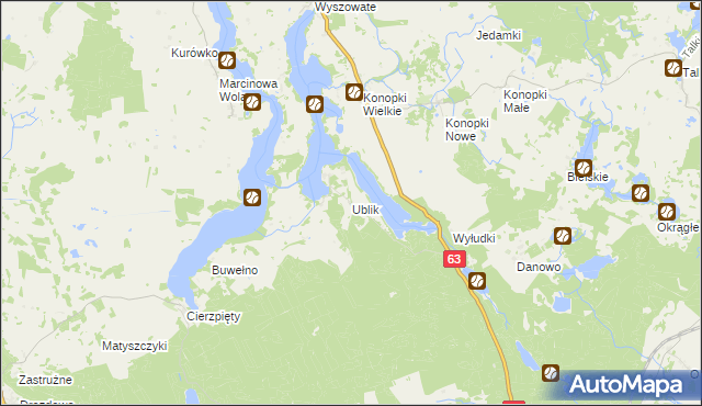 mapa Ublik, Ublik na mapie Targeo