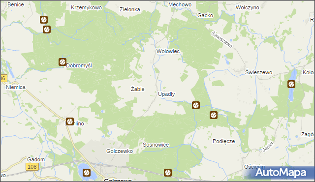 mapa Upadły, Upadły na mapie Targeo