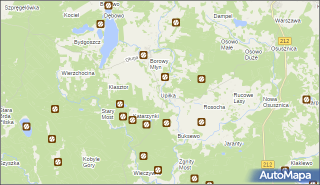 mapa Upiłka, Upiłka na mapie Targeo