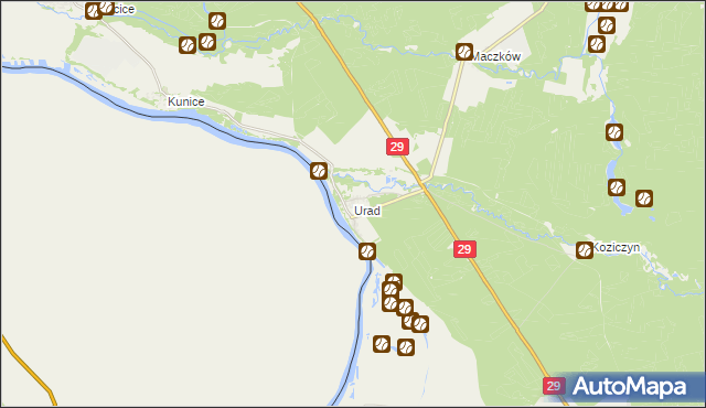 mapa Urad, Urad na mapie Targeo