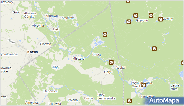 mapa Uroża, Uroża na mapie Targeo