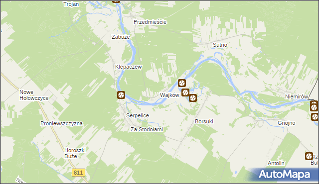 mapa Wajków, Wajków na mapie Targeo