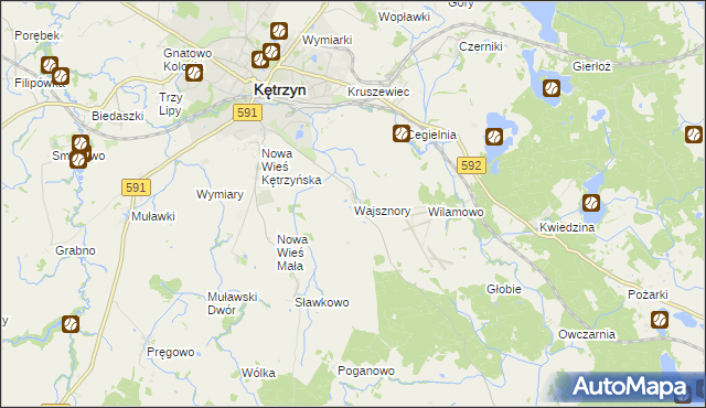 mapa Wajsznory, Wajsznory na mapie Targeo