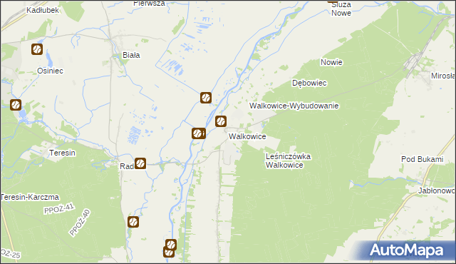 mapa Walkowice, Walkowice na mapie Targeo
