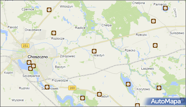 mapa Wardyń, Wardyń na mapie Targeo