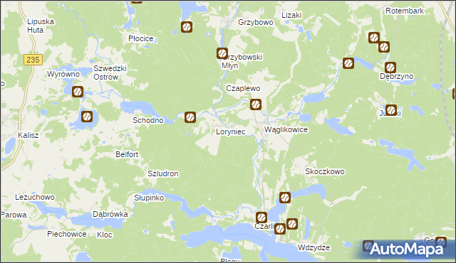 mapa Wawrzynowo, Wawrzynowo na mapie Targeo