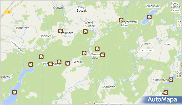 mapa Werski Most, Werski Most na mapie Targeo