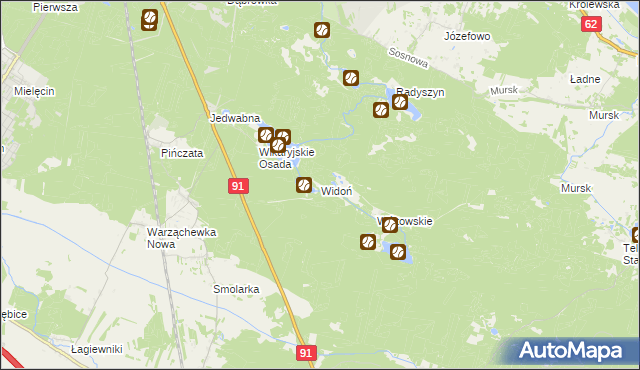 mapa Widoń, Widoń na mapie Targeo