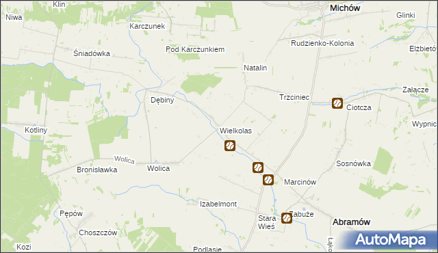 mapa Wielkolas, Wielkolas na mapie Targeo