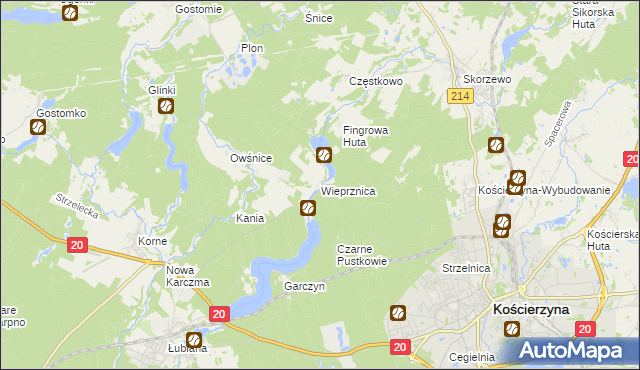 mapa Wieprznica, Wieprznica na mapie Targeo