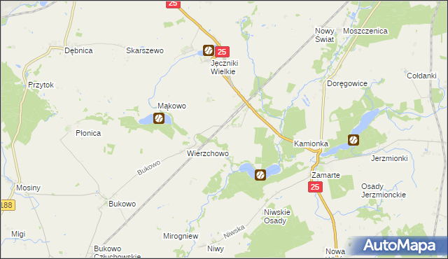 mapa Wierzchowo-Dworzec, Wierzchowo-Dworzec na mapie Targeo