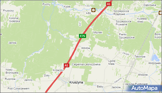 mapa Wikłów, Wikłów na mapie Targeo