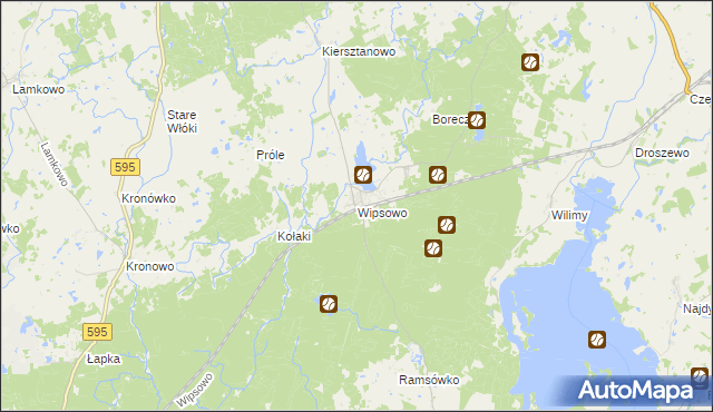 mapa Wipsowo, Wipsowo na mapie Targeo