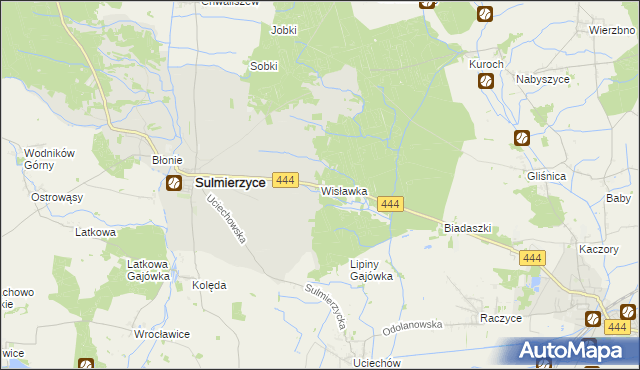 mapa Wisławka, Wisławka na mapie Targeo