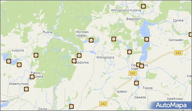 mapa Witrogoszcz, Witrogoszcz na mapie Targeo