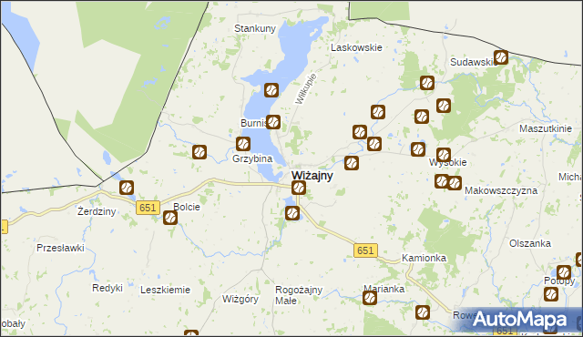 mapa Wiżajny, Wiżajny na mapie Targeo