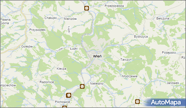 mapa Wleń, Wleń na mapie Targeo