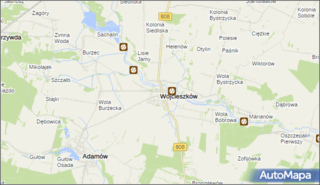 mapa Wojcieszków, Wojcieszków na mapie Targeo