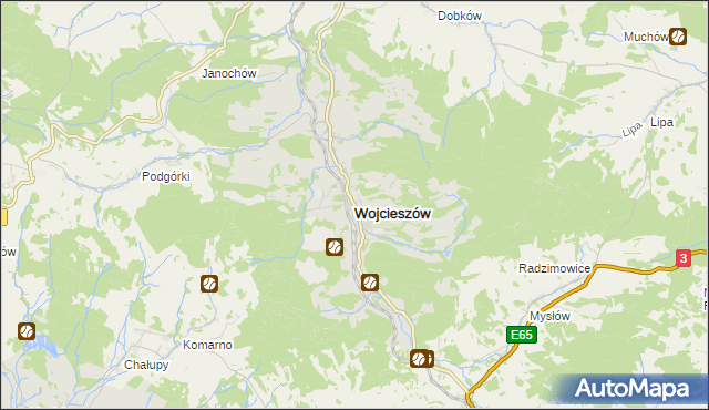 mapa Wojcieszów, Wojcieszów na mapie Targeo