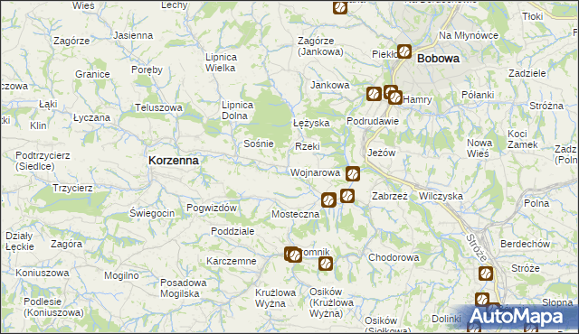 mapa Wojnarowa, Wojnarowa na mapie Targeo