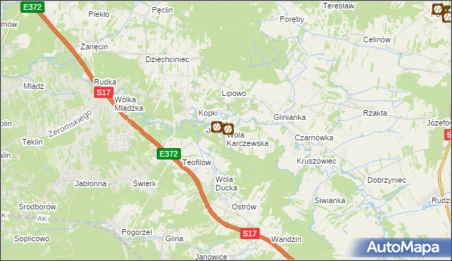 mapa Wola Karczewska, Wola Karczewska na mapie Targeo