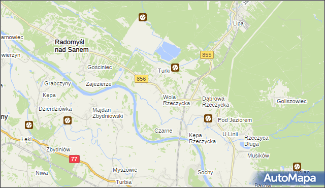 mapa Wola Rzeczycka, Wola Rzeczycka na mapie Targeo