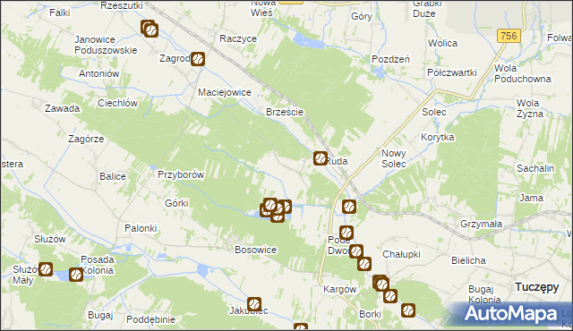 mapa Wólka Bosowska, Wólka Bosowska na mapie Targeo