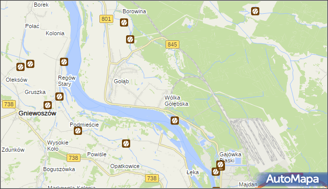 mapa Wólka Gołębska, Wólka Gołębska na mapie Targeo