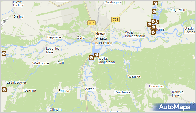 mapa Wólka Magierowa, Wólka Magierowa na mapie Targeo