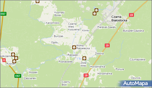 mapa Wólka Ratowiecka, Wólka Ratowiecka na mapie Targeo