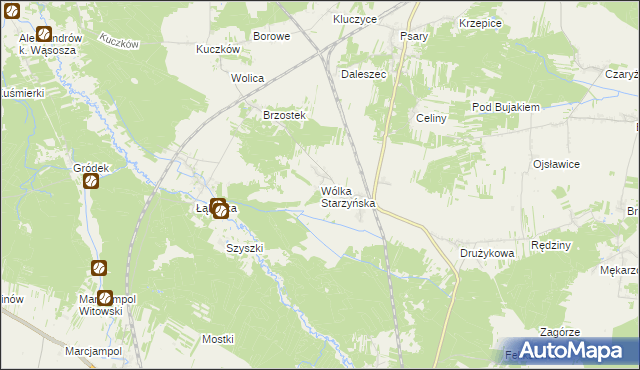 mapa Wólka Starzyńska, Wólka Starzyńska na mapie Targeo