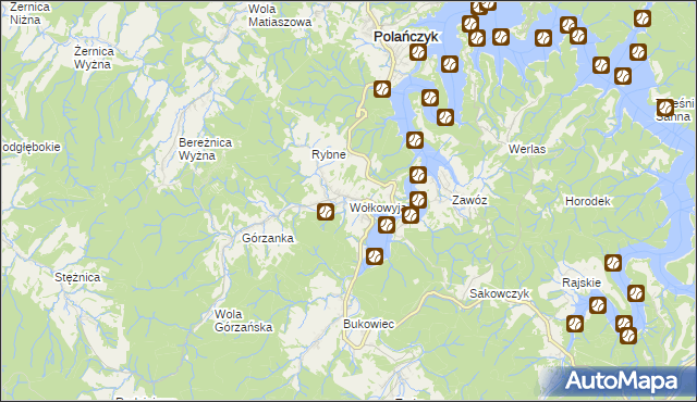 mapa Wołkowyja, Wołkowyja na mapie Targeo