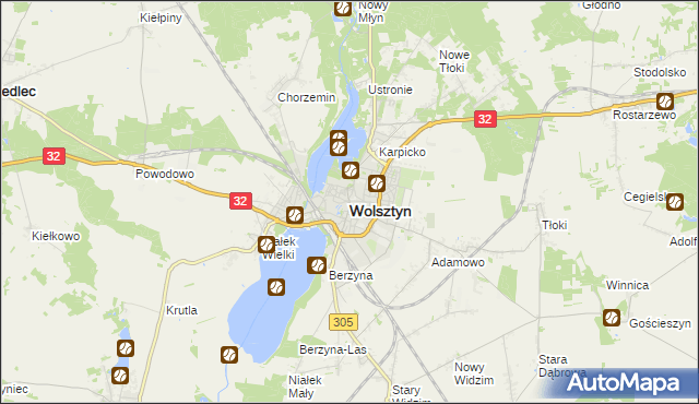 mapa Wolsztyn, Wolsztyn na mapie Targeo