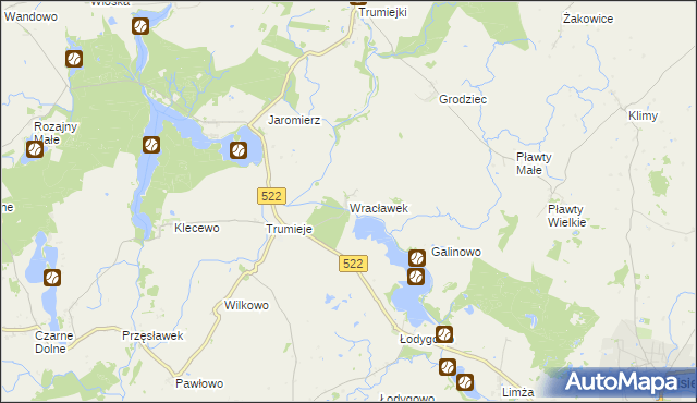 mapa Wracławek, Wracławek na mapie Targeo