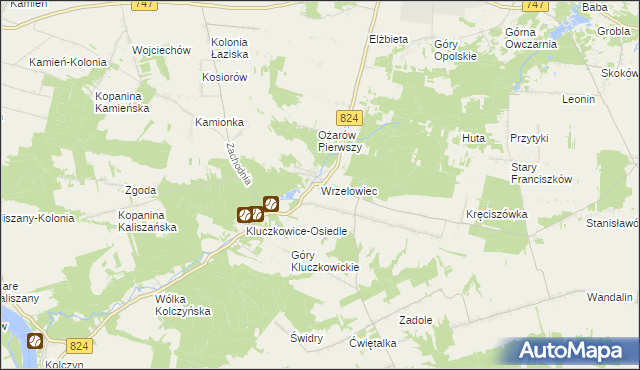 mapa Wrzelowiec, Wrzelowiec na mapie Targeo