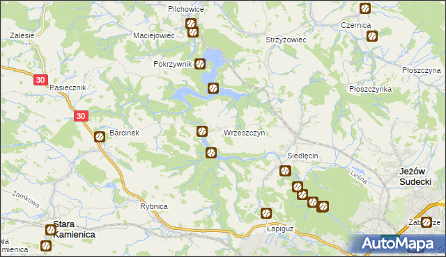 mapa Wrzeszczyn, Wrzeszczyn na mapie Targeo