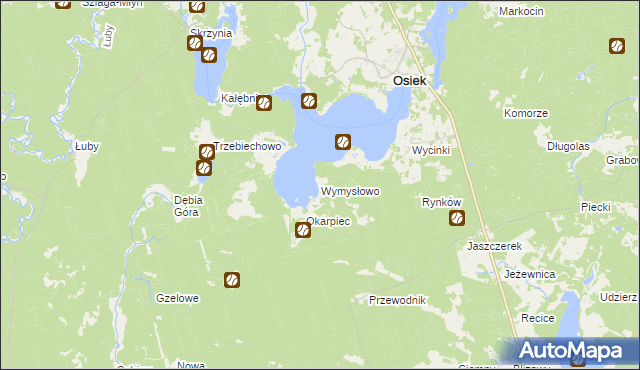 mapa Wymysłowo gmina Osiek, Wymysłowo gmina Osiek na mapie Targeo