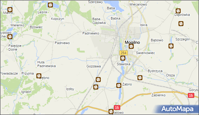 mapa Wyrobki gmina Mogilno, Wyrobki gmina Mogilno na mapie Targeo