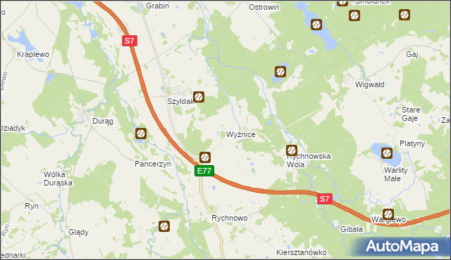 mapa Wyżnice, Wyżnice na mapie Targeo