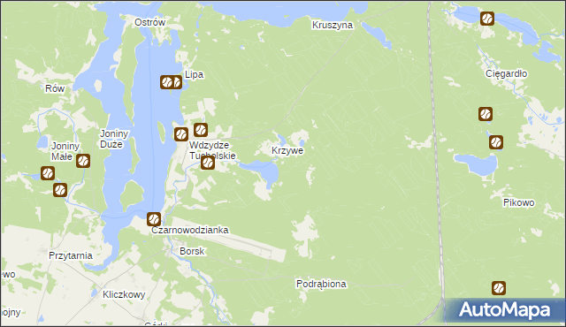 mapa Zabrody gmina Karsin, Zabrody gmina Karsin na mapie Targeo