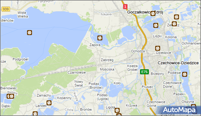 mapa Zabrzeg, Zabrzeg na mapie Targeo