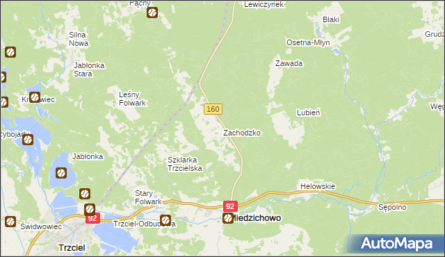 mapa Zachodzko, Zachodzko na mapie Targeo