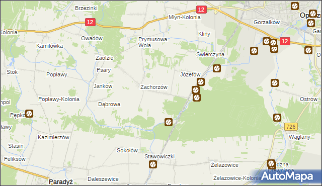 mapa Zachorzów-Kolonia, Zachorzów-Kolonia na mapie Targeo