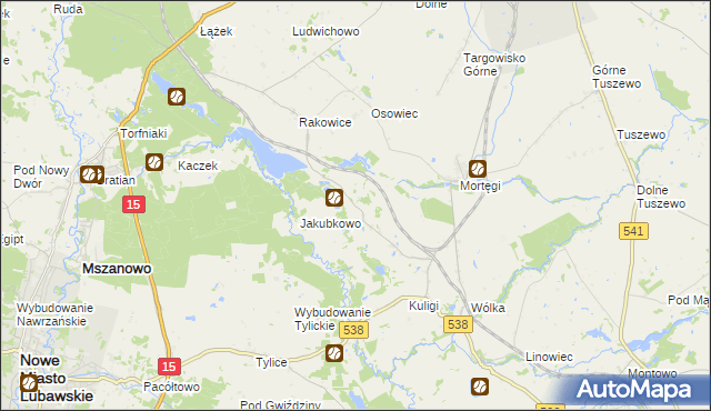 mapa Zajączkowo gmina Grodziczno, Zajączkowo gmina Grodziczno na mapie Targeo