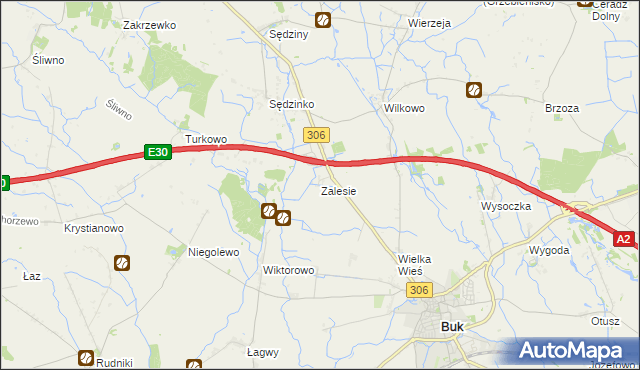 mapa Zalesie gmina Duszniki, Zalesie gmina Duszniki na mapie Targeo