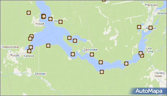 mapa Zamordeje, Zamordeje na mapie Targeo