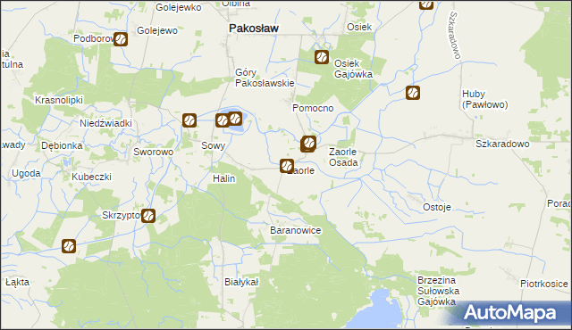 mapa Zaorle, Zaorle na mapie Targeo