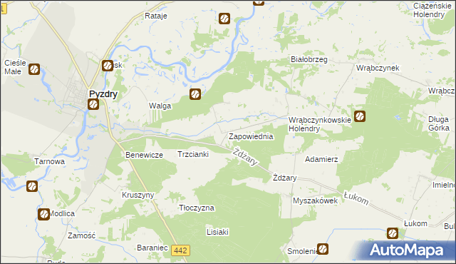 mapa Zapowiednia, Zapowiednia na mapie Targeo