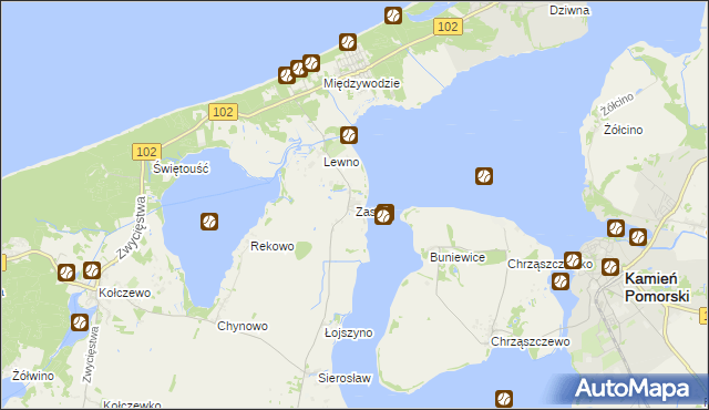 mapa Zastań, Zastań na mapie Targeo