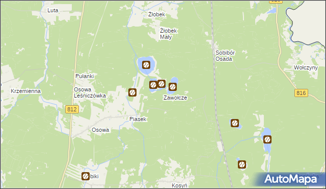 mapa Zawołcze, Zawołcze na mapie Targeo